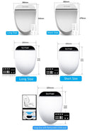 Ecofresh smart toilet seat cover electronic bidet cover clean dry seat heating wc intelligent toilet seat cover child seat - Starttech Online Market