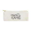 Enjoy It All Cotton Canvas Pencil Case and Travel Pouch - Starttech Online Market