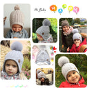 ENJOYFUR Ages 2-8 baby hat Children Winter Hats For Girls&Boy Cotton Thick Warm Knitted Ears Beanie Fox Fur Pompom Cap - Starttech Online Market