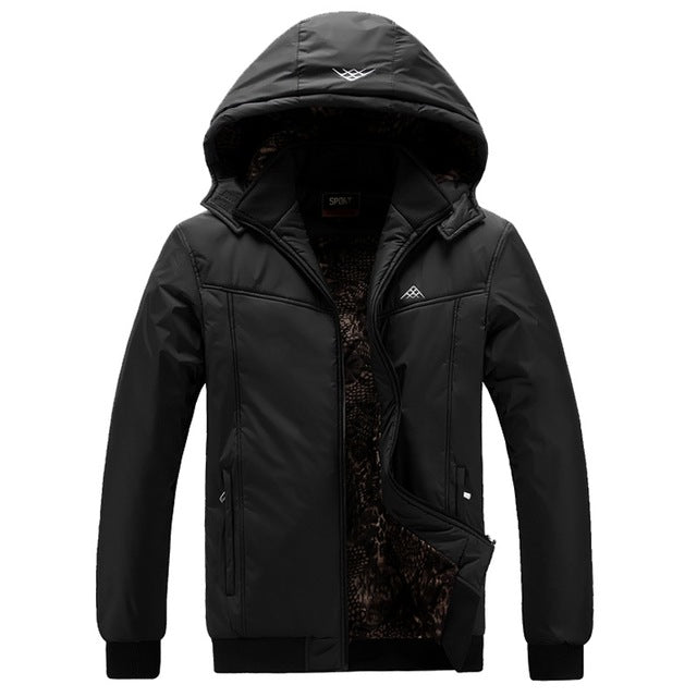 Extra large men's jacket thick big man thick coat winter oversized hat datachable jacket 6XL 7XL 9XL 8XL black plus size Parkas - Starttech Online Market