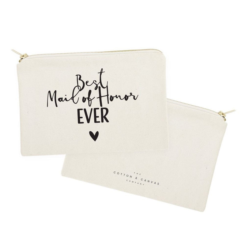 Best Maid of Honor Ever Cotton Canvas Cosmetic Bag