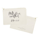 Faith Moves Mountains, Matthew 17:30 Cotton Canvas Cosmetic Bag - Starttech Online Market