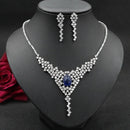 Fashion Crystal Diamond Necklace And Earring Two-Piece Set Female Elegant Clavicle Chain - Starttech Online Market