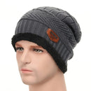 Fashion Knitted Winter Hats For Men Thick and Warm Men Winter Hat Black Autumn Beanie Hat Men Wool Ski Hats Beanies Bonnet 2019 - Starttech Online Market