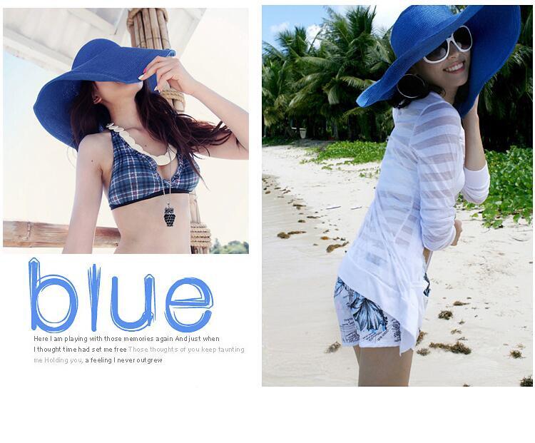 Fashion Seaside Sun Visor Hat Female Summer Sun Hats For Women large Brimmed Straw Sun Hat Folding Beach Girls Wholesale - Starttech Online Market