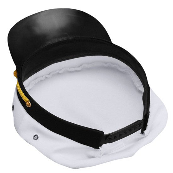 Fashion Unisex Navy Captain Boating Military Hat White Vintage Skipper Sailors Adult Party Fancy Dress Cosplay Hat Cap - Starttech Online Market