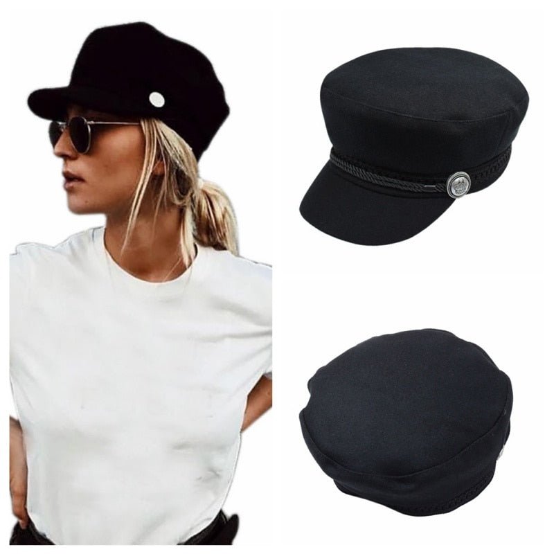 Fashion Winter Cap Wool Women Button Cap Casual Street Wear Elegant Solid Cap - Starttech Online Market