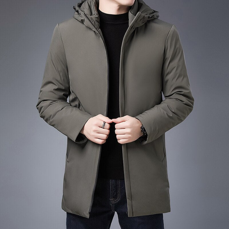 FAVOCENT Fashion Warm Cotton Jackets With Hooded Coats Smart Casual English Style - Starttech Online Market