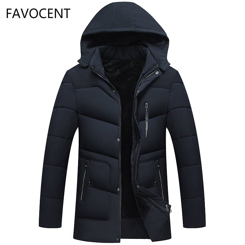FAVOCENT Good Quality Men Jacket Super Warm Thick Mens Winter Parkas Long Coats with Hood for Leisure Men Parka Plus Size 4XL - Starttech Online Market
