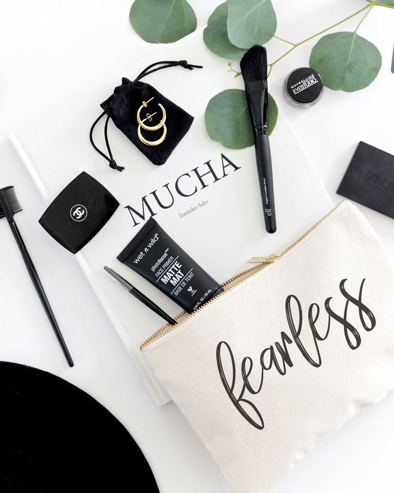 Fearless Cotton Canvas Cosmetic Bag - Starttech Online Market