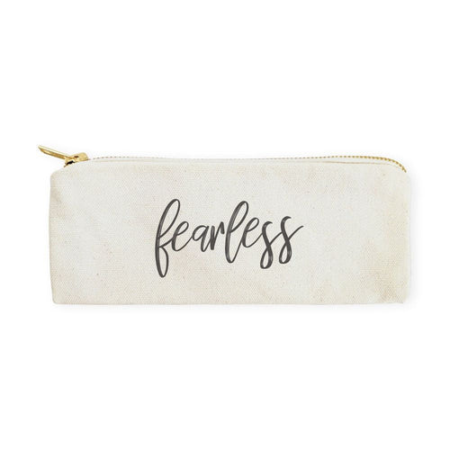 Fearless Cotton Canvas Pencil Case and Travel Pouch - Starttech Online Market