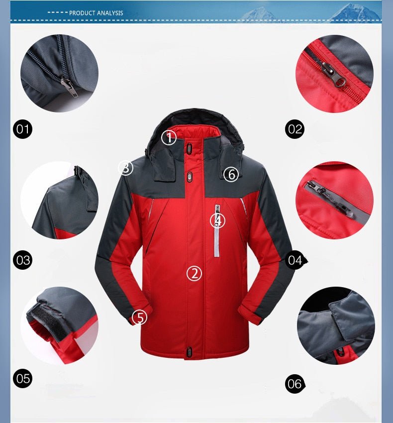 FGKKS Men's Winter Parkas Jacket New Fashion Warm Thick Splice Hooded Casual Overcoat - Starttech Online Market