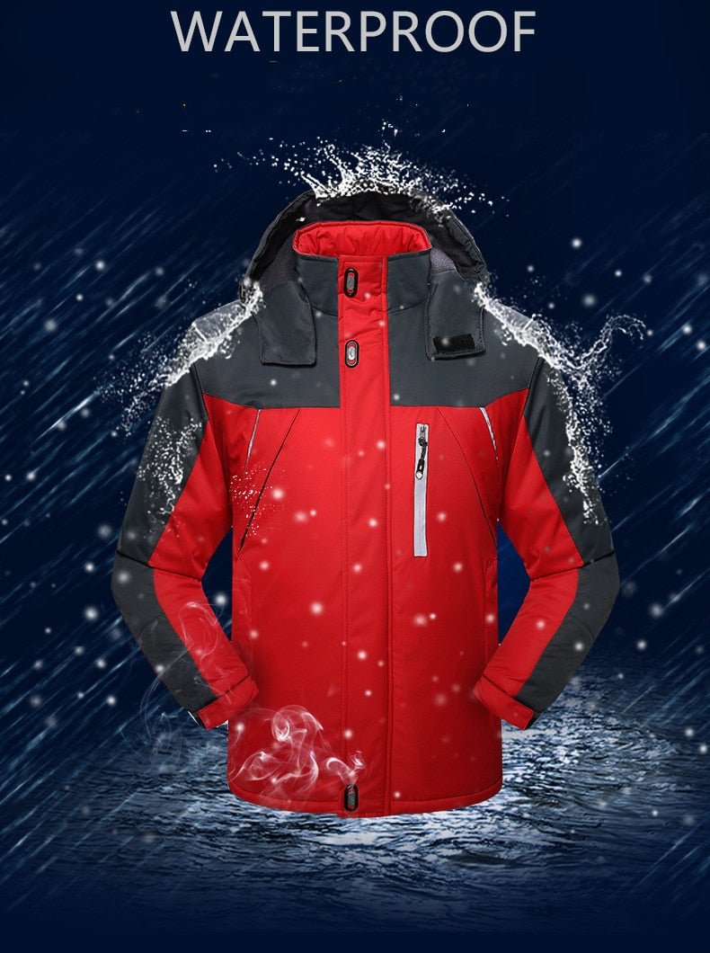 FGKKS Men's Winter Parkas Jacket New Fashion Warm Thick Splice Hooded Casual Overcoat - Starttech Online Market
