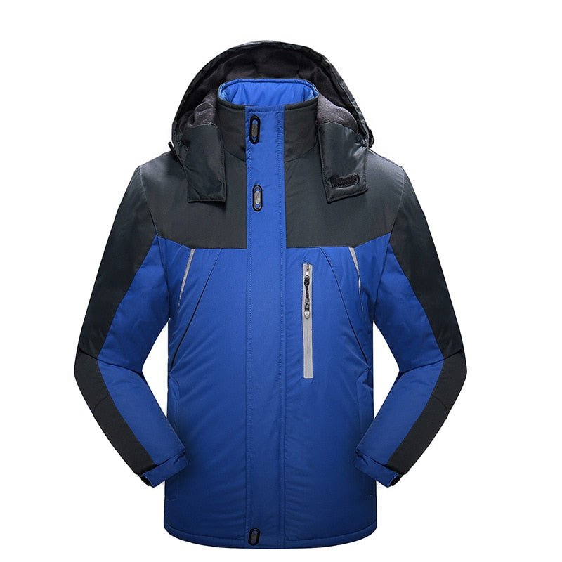 FGKKS Men's Winter Parkas Jacket New Fashion Warm Thick Splice Hooded Casual Overcoat - Starttech Online Market