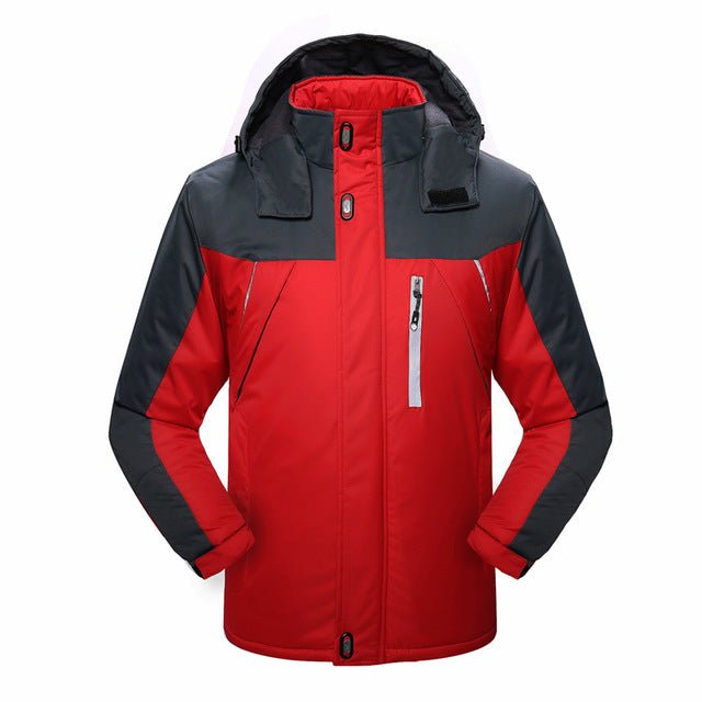 FGKKS Men's Winter Parkas Jacket New Fashion Warm Thick Splice Hooded Casual Overcoat - Starttech Online Market
