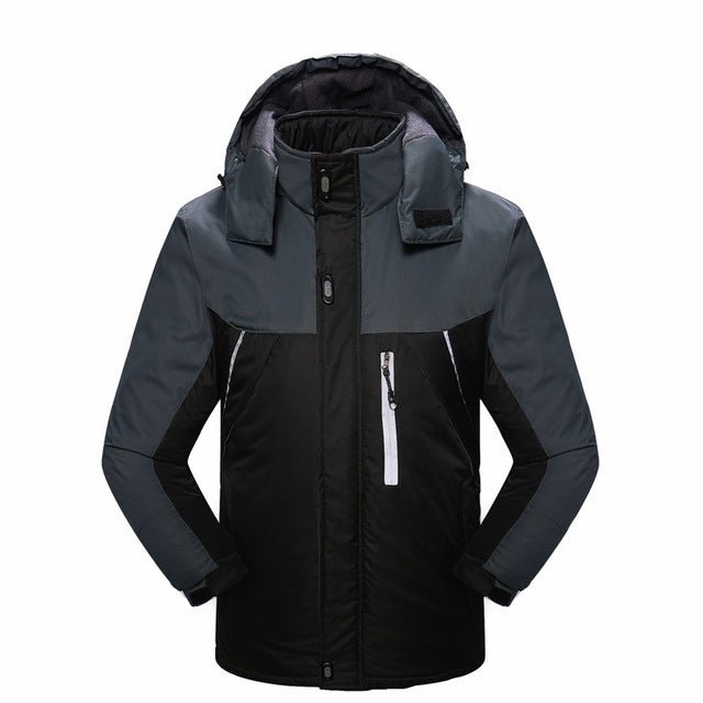 FGKKS Men's Winter Parkas Jacket New Fashion Warm Thick Splice Hooded Casual Overcoat - Starttech Online Market