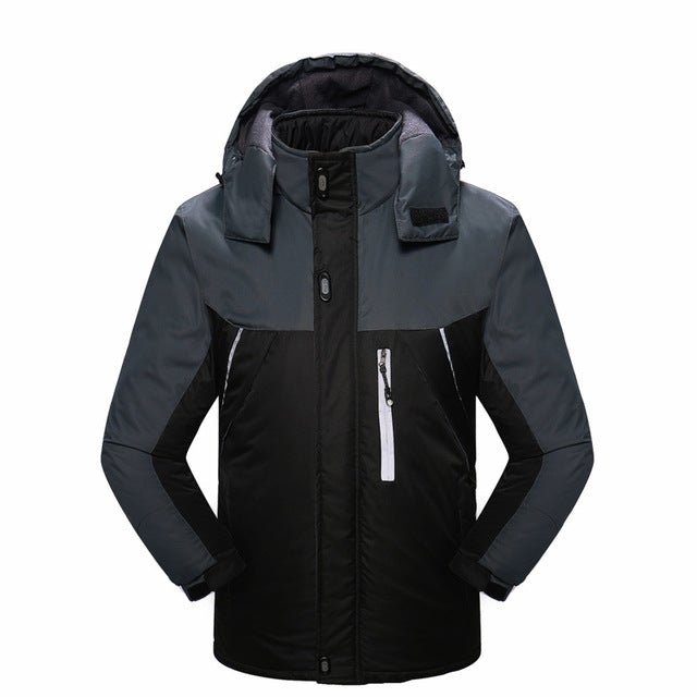 FGKKS Men's Winter Parkas Jacket New Fashion Warm Thick Splice Hooded Casual Overcoat - Starttech Online Market