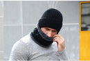 Fleece Lined Warm Beanie Hat Men Women Knitted Cap Winter Hat Scarf Set High Quality Winter Hats For Men Skullies Beanies Bonnet - Starttech Online Market