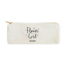 Flower Girl Personalized Cotton Canvas Pencil Case and Travel Pouch - Starttech Online Market