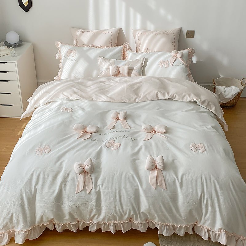 Four-piece Cotton Washed Cotton Three-dimensional Bow - Starttech Online Market
