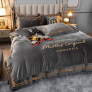 Four-Piece Milk Velvet Set On Light Luxury Bed - Starttech Online Market