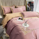 Four-piece Pure Cotton Washed Silk Embroidered Bedding Set - Starttech Online Market
