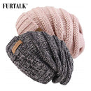 FURTALK Winter Knitted Hat Women Slouchy Beanie for Girls Skullies Cap A047 - Starttech Online Market