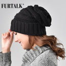 FURTALK Winter Knitted Hat Women Slouchy Beanie for Girls Skullies Cap A047 - Starttech Online Market
