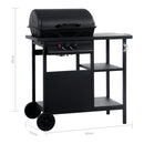 Gas grill with shelf on 3 levels black - Starttech Online Market