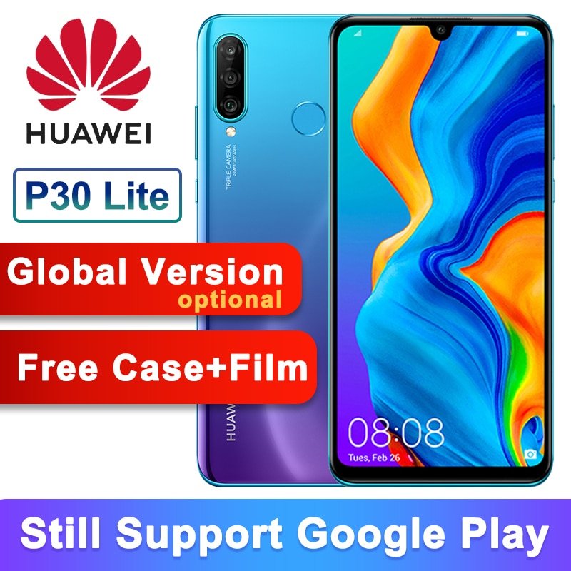 Global Version Optional Original Huawei P30 Lite Nova 4e Smartphone 6.15 inch Kirin 710 Octa Core Android 9.0 32MP 4*Cameras - Starttech Online Market