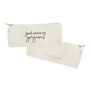 Good Morning Gorgeous Cotton Canvas Pencil Case and Travel Pouch - Starttech Online Market