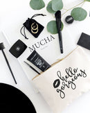 Hello Gorgeous Cotton Canvas Cosmetic Bag - Starttech Online Market