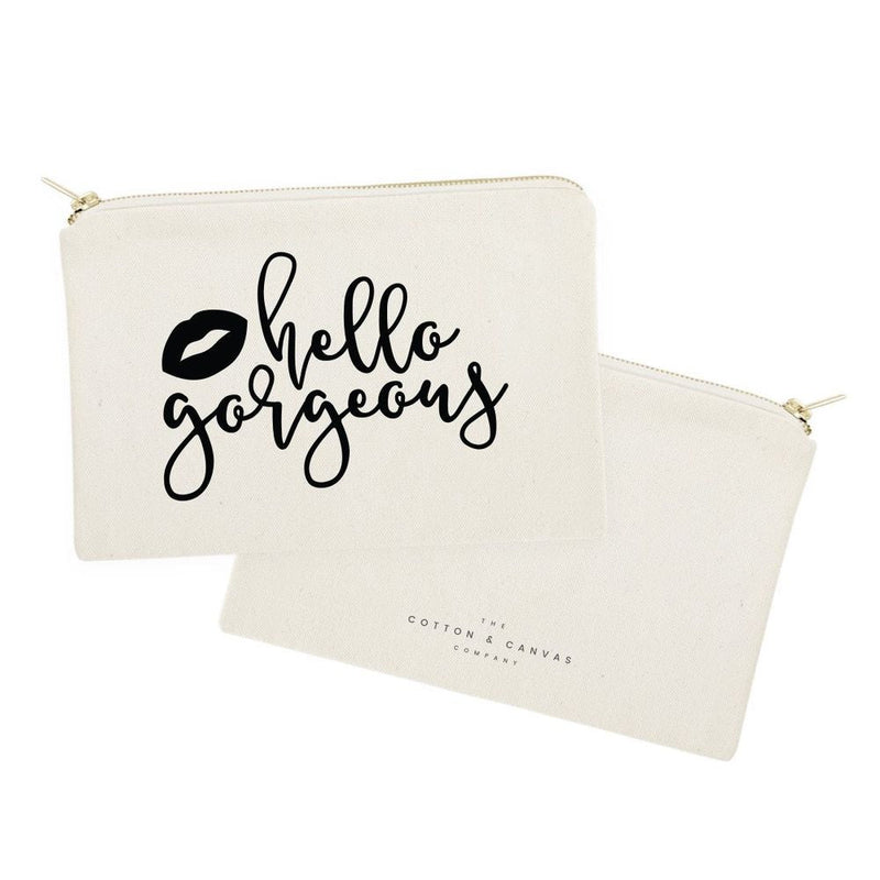 Hello Gorgeous Cotton Canvas Cosmetic Bag - Starttech Online Market