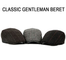 Herringbone Berets Caps For Men Casual Peaked Cap Berets British Retro Flat Ivy Cap Adjustable Tweed Gatsby Bone - Starttech Online Market
