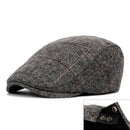 Herringbone Berets Caps For Men Casual Peaked Cap Berets British Retro Flat Ivy Cap Adjustable Tweed Gatsby Bone - Starttech Online Market