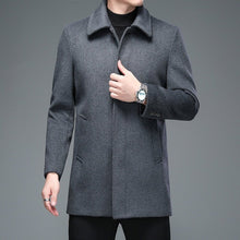 Load image into Gallery viewer, High Quality Men&#39;s Winter Jackets Business Casual Woollen Long Overcoat Turn Down Collar Wool Blends - Starttech Online Market