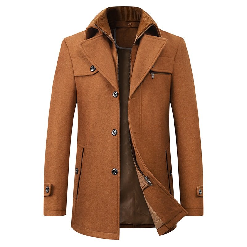 High Quality Wool Coat Men Overcoats Single Breasted Jackets New Arrival - Starttech Online Market