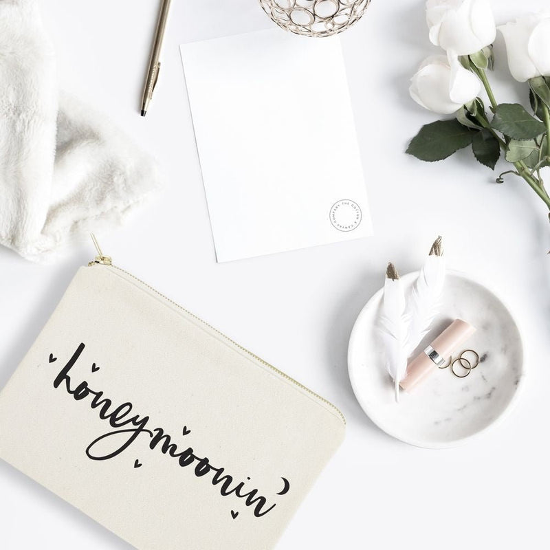 Honeymoonin' Cotton Canvas Cosmetic Bag - Starttech Online Market