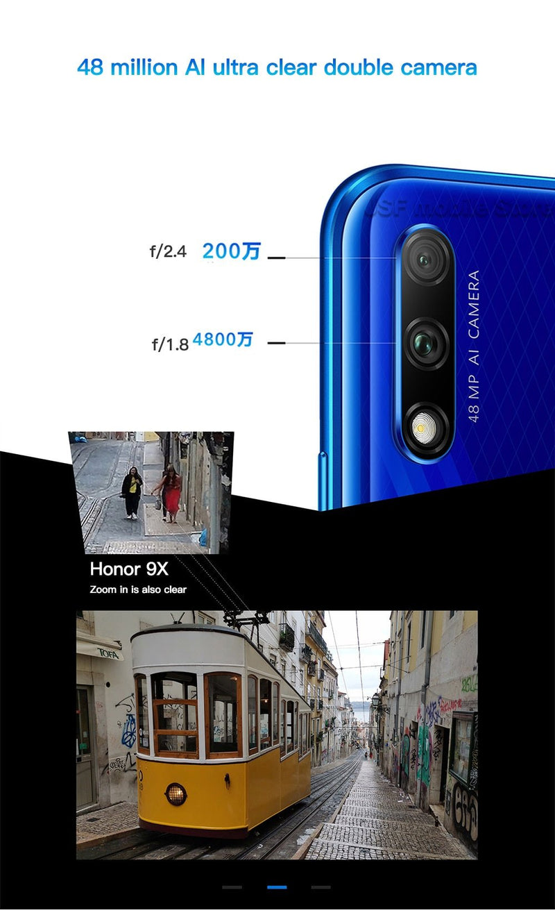 Honor 9X Smart Phone Kirin 810 Octa Core 6.59 inch Lifting Full Screen 48MP Dual Cameras 4000mAh GPU Turbo Mobile Phone - Starttech Online Market