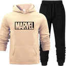 Hoodies Suit Yellow Men's Hooded Sweat Wear Sets with Pocket Warm Fleece Spring Autumn Street Hip-hop Lover's Match Sports Wear - Starttech Online Market
