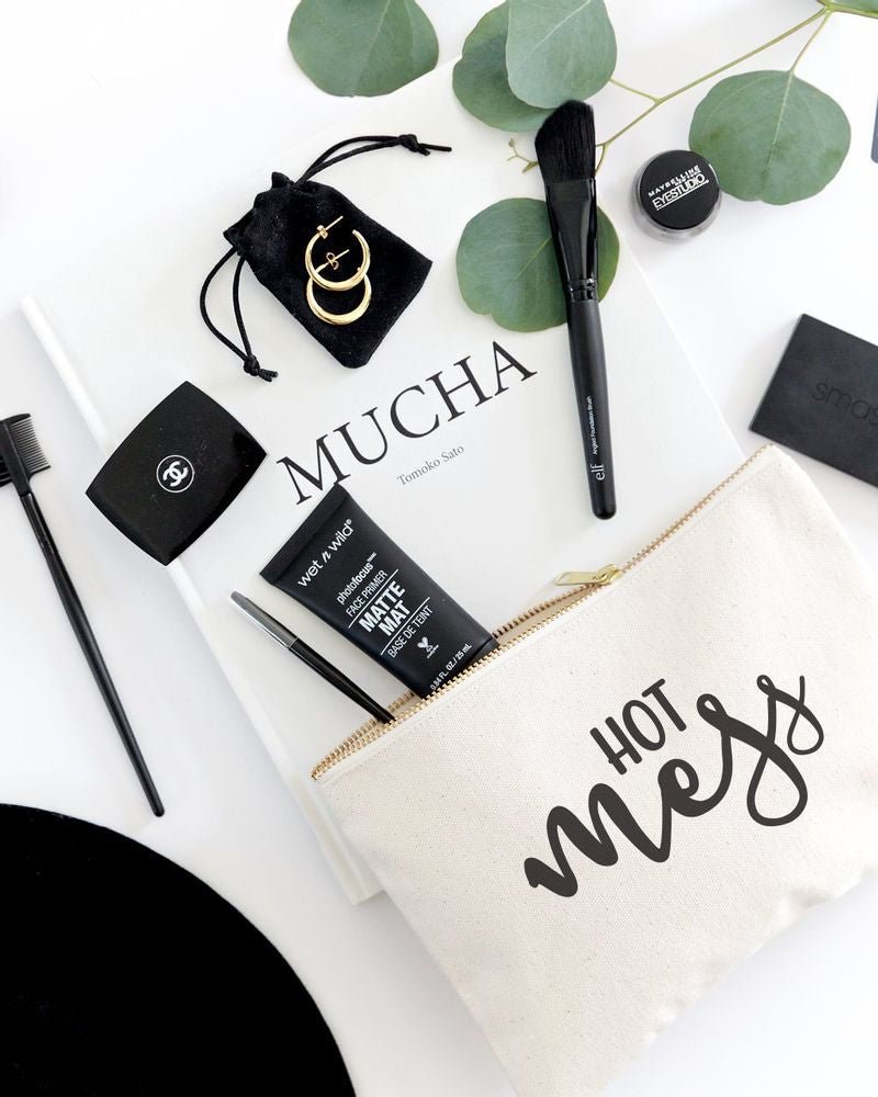 Hot Mess Cotton Canvas Cosmetic Bag - Starttech Online Market