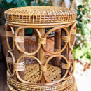 Household Children's Bamboo Stool Retro Flower Stand - Starttech Online Market