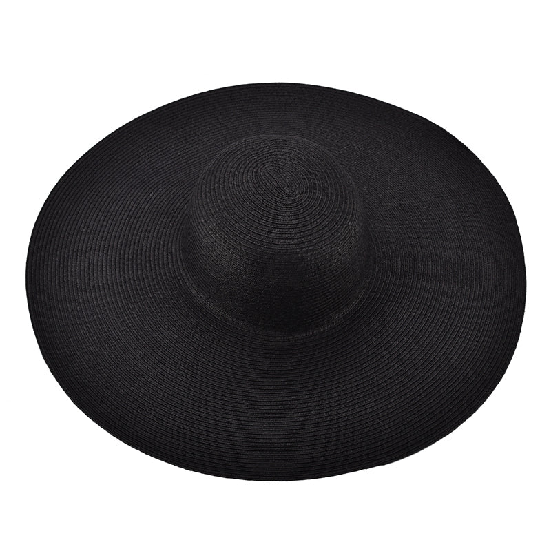Huge Brim Sun Hats 7.1''/18cm Paper Straw Summer Hats for Women Ladies UV Protect Floppy Beach Hats - Starttech Online Market