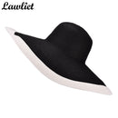 Huge Brim Sun Hats 7.1''/18cm Paper Straw Summer Hats for Women Ladies UV Protect Floppy Beach Hats - Starttech Online Market