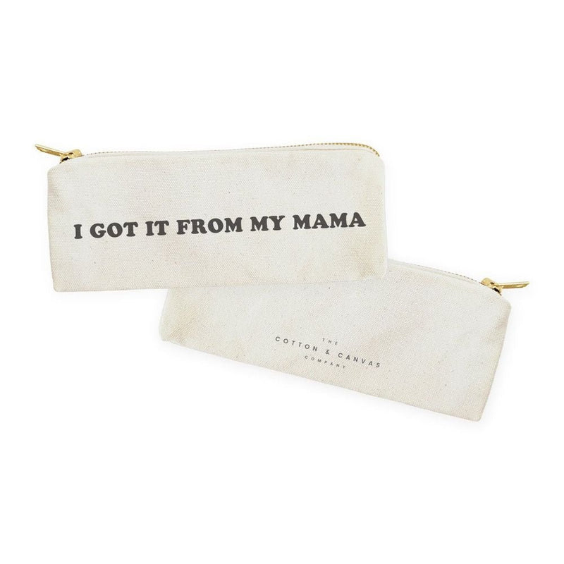 I Got it From My Mama Cotton Canvas Pencil Case and Travel Pouch - Starttech Online Market