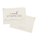 I Need Vitamin Sea Cotton Canvas Cosmetic Bag - Starttech Online Market