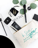I Sea You Cotton Canvas Cosmetic Bag - Starttech Online Market