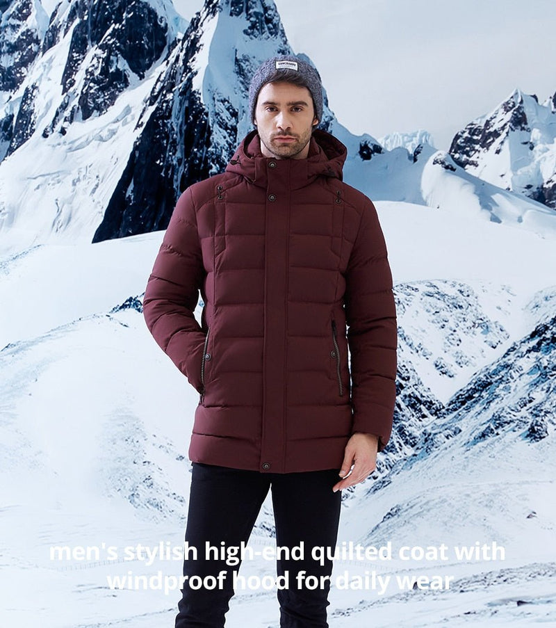 ICEbear 2019 new men's winter jacket warm detachable hat male short coat fashion casual apparel man brand clothing MWD18813D - Starttech Online Market