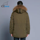 ICEbear Warm Winter Brand Jacket Luxury Detachable Fur Collar Turtleneck Windproof Concise Comfortable Cuffs - Starttech Online Market