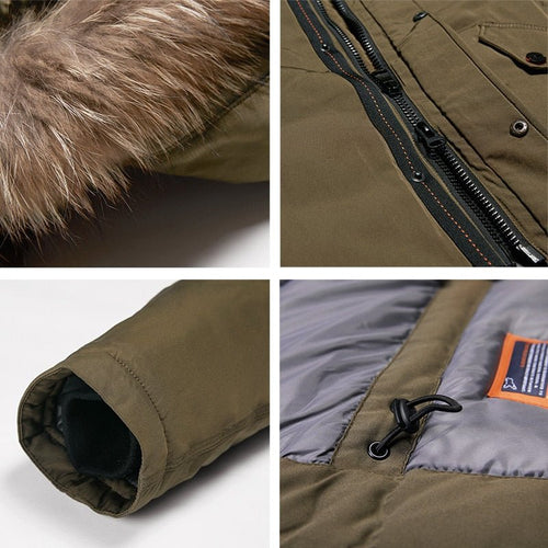 ICEbear Warm Winter Brand Jacket Luxury Detachable Fur Collar Turtleneck Windproof Concise Comfortable Cuffs - Starttech Online Market